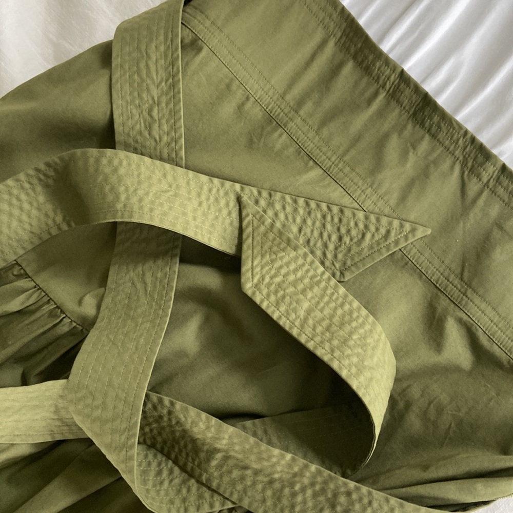Veronica Beard White and Olive Green Dress - Picture 6 of 6